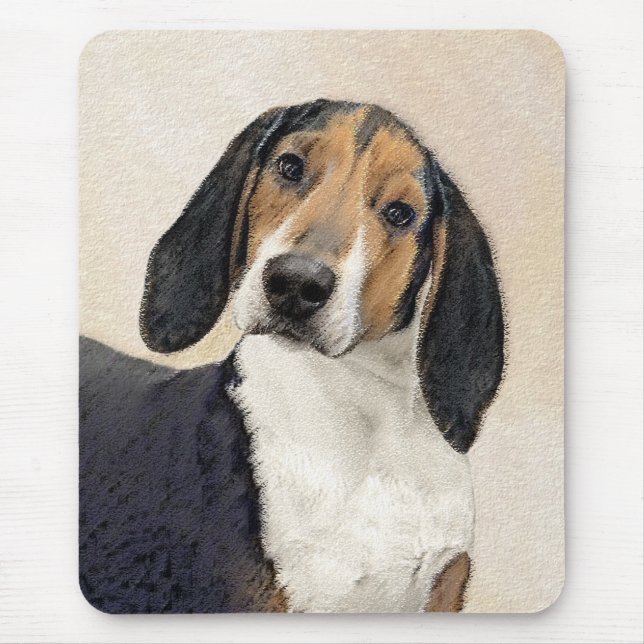 Treeing Walker Coonhound Painting - Original Art Mouse Pad (Front)