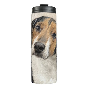 Treeing Walker Coonhound Painting - Original Art Thermal Tumbler