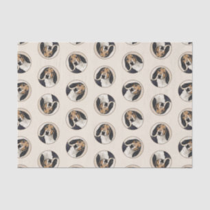 Treeing Walker Coonhound Painting Original Dog Art Tissue Paper