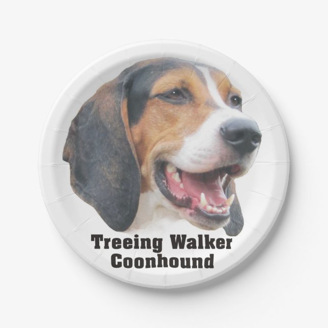 Treeing Walker Coonhound Paper Plate (Front)