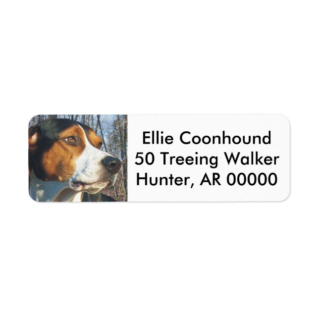 Treeing Walker Coonhound Return Address Label (Front)