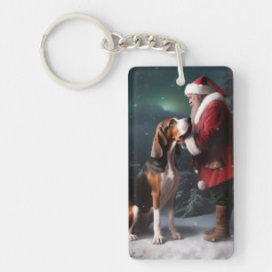 Treeing Walker Coonhound Santa Claus Christmas Key Ring
