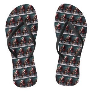 Treeing Walker Coonhound Santa Claus Christmas Thongs