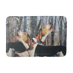 Treeing Walker Coonhounds Howling Woodland Bath Mat