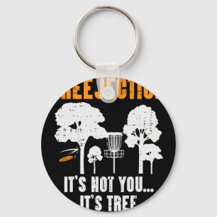 Treejection Disc Golf Funny Frisbee Golfing Sport Key Ring