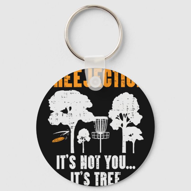 Treejection Disc Golf Funny Frisbee Golfing Sport  Key Ring (Front)