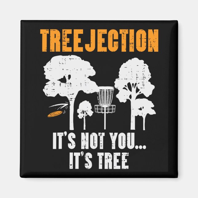 Treejection Disc Golf Funny Frisbee Golfing Sport  Magnet (Front)