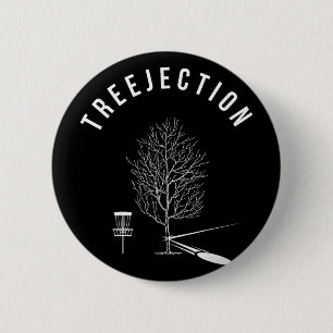 Treejection Disc Golf Funny Sports Tree Player Gif 6 Cm Round Badge
