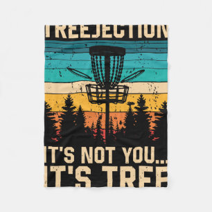 Treejection Disc Golf Player Funny Frisbee Golf Di Fleece Blanket