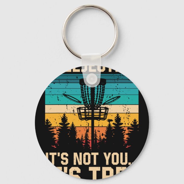 Treejection Disc Golf Player Funny Frisbee Golf Di Key Ring (Front)