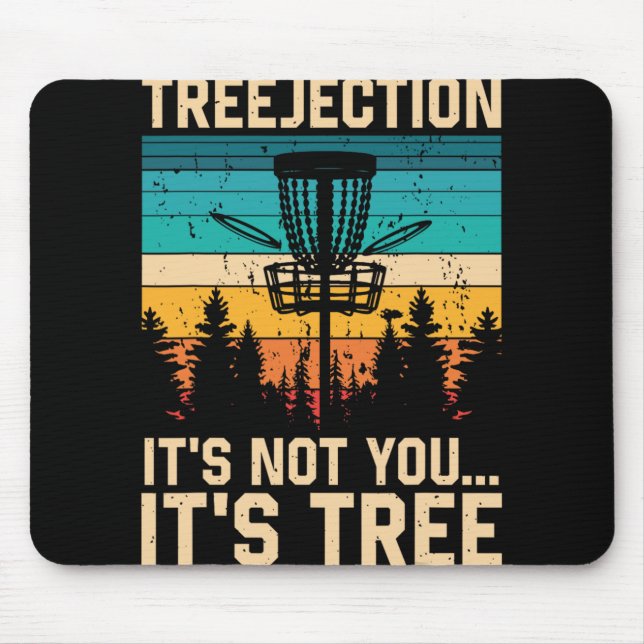 Treejection Disc Golf Player Funny Frisbee Golf Di Mouse Pad (Front)