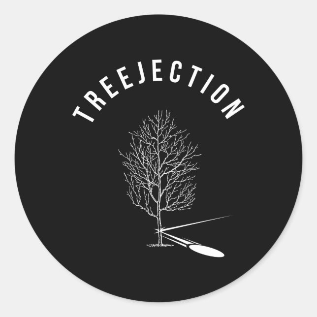 Treejection Disc Golf Sports Tree Player Classic Round Sticker (Front)