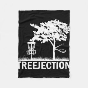 Treejection Stupid Tree - Funny Disc Golf Gift  Fleece Blanket