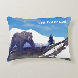 Treeline Grizzly Decorative Cushion