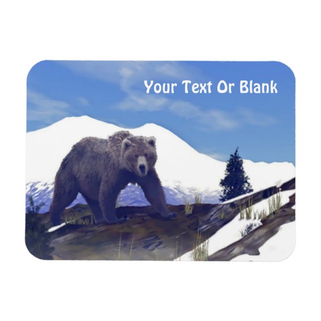 Treeline Grizzly Magnet (Horizontal)