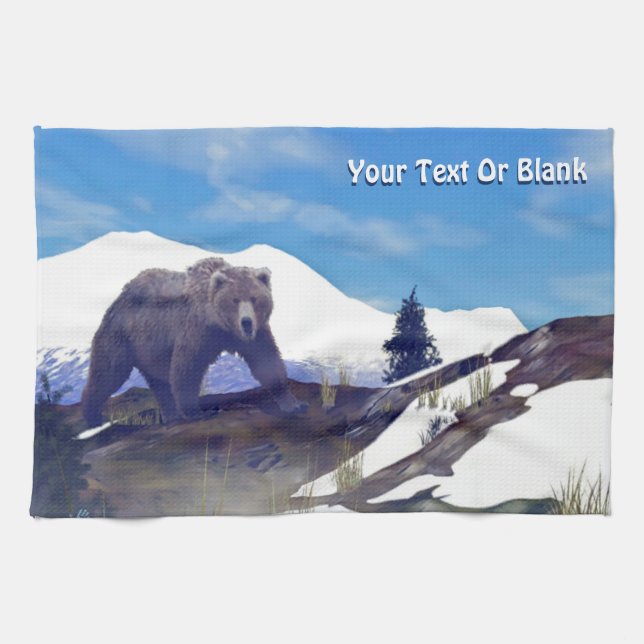 Treeline Grizzly Tea Towel (Horizontal)