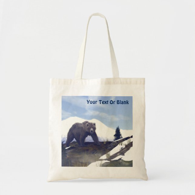 Treeline Grizzly Tote Bag (Front)
