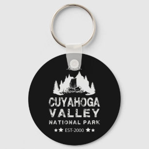 Treeline With Waterfall Cuyahoga Valley National P Key Ring