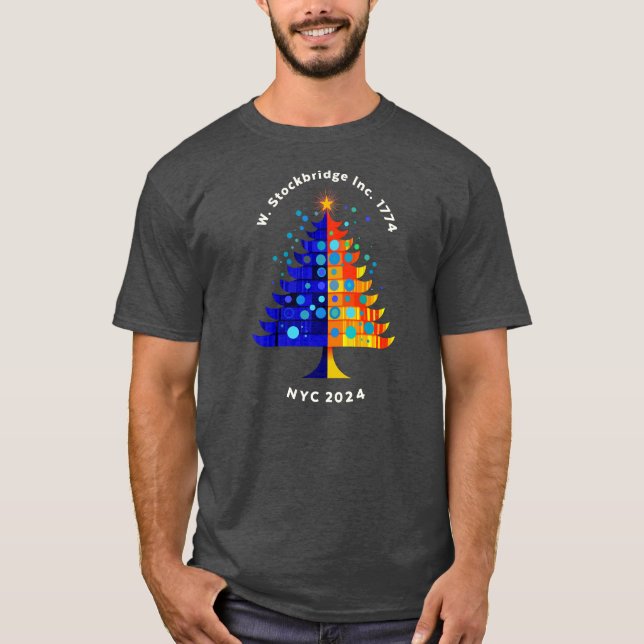 Treemazing Stockbridge Dark Men's Two Tone T-Shirt (Front)