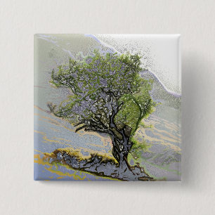 TREES 15 CM SQUARE BADGE
