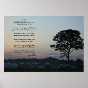 Trees, A poem by Joyce Kilmer Poster