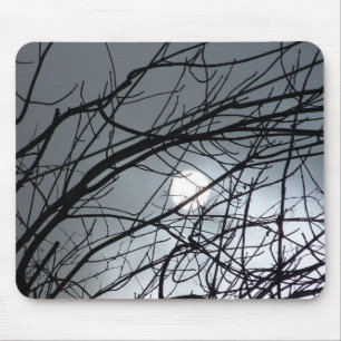 trees against sun mousepad