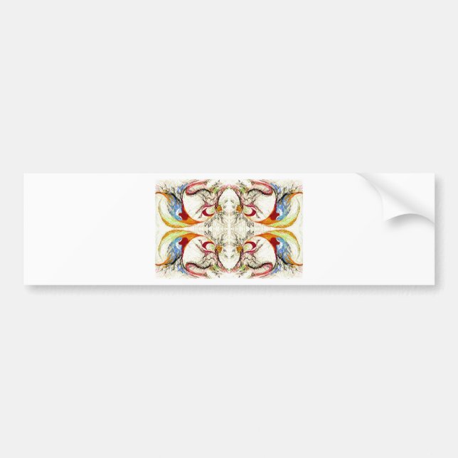 Trees and Birds fantasy Bumper Sticker (Front)