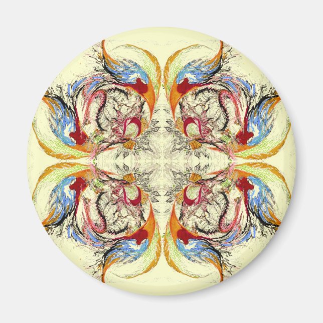 Trees and Birds fantasy Magnet (Front)