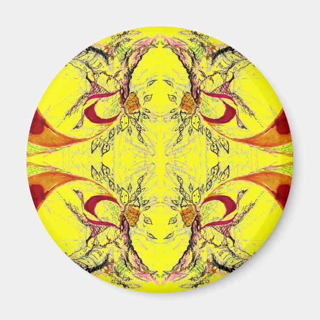 Trees and Birds fantasy Magnet (Front)