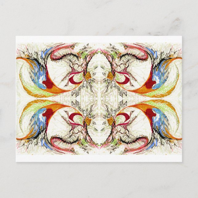 Trees and Birds fantasy Postcard (Front)