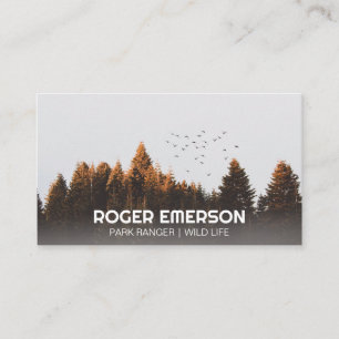 Trees and Birds Outdoors Business Card