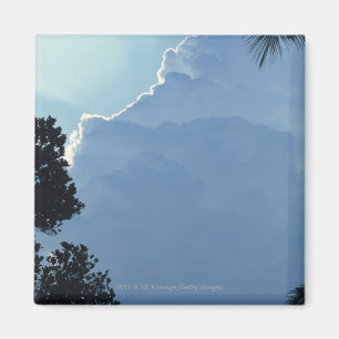 Trees and clouds magnet