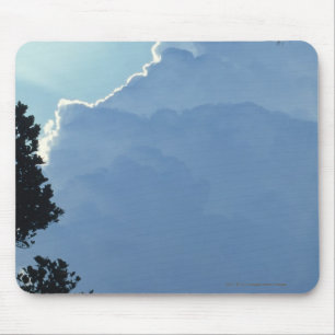 Trees and clouds mouse pad