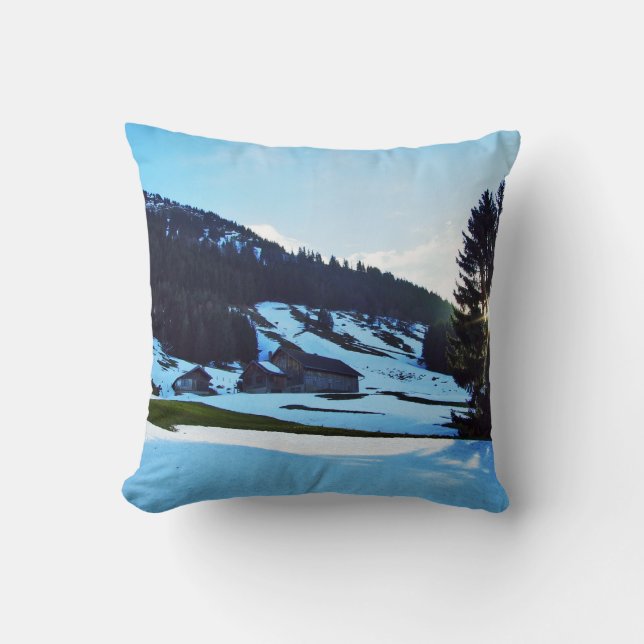 Trees and coniferous forests Spitzli hill Cushion (Front)