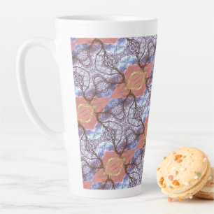 TREES AND FIELDS PATTERN    LATTE MUG