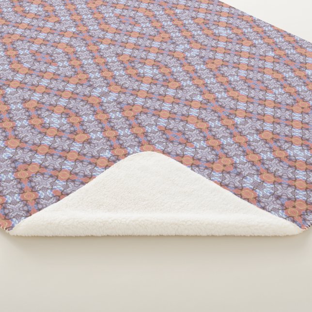 TREES AND FIELDS PATTERN   SHERPA BLANKET (3/4)