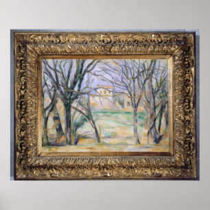 Trees and houses, 1885-86 poster