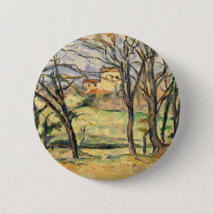 Trees and Houses Near the Jas de Bouffan 6 Cm Round Badge