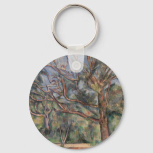 Trees and Road, Post Impressionist Landscape Key Ring