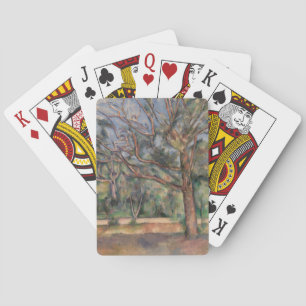 Trees and Road, Post Impressionist Landscape Playing Cards