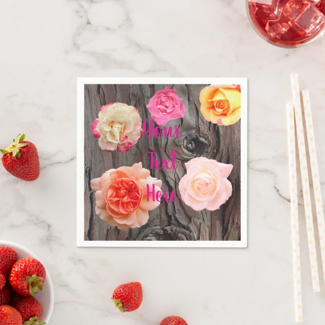 Trees and Roses Paper Napkin (Insitu)