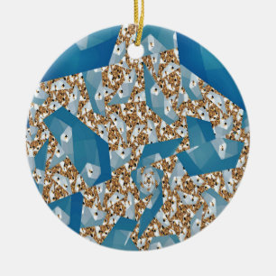 TREES AND SKY CERAMIC ORNAMENT