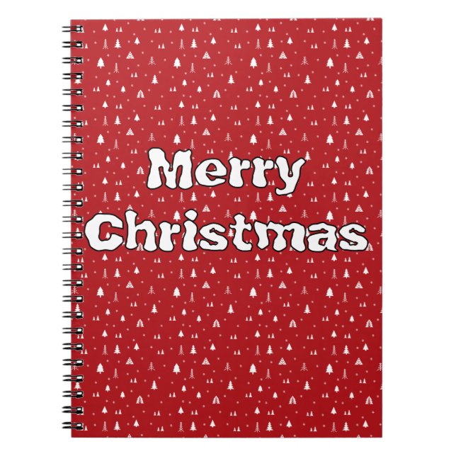 Trees and Snowflakes Christmas Notebook (Front)