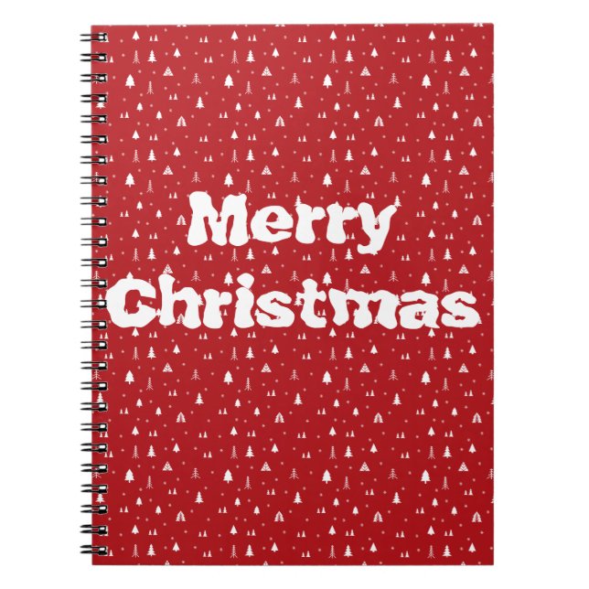 Trees and Snowflakes Christmas Notebook (Front)