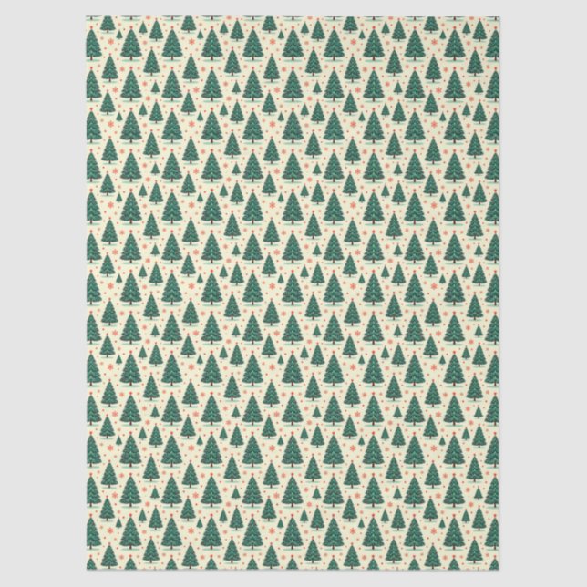 Trees and Snowflakes Tissue Paper (Front)