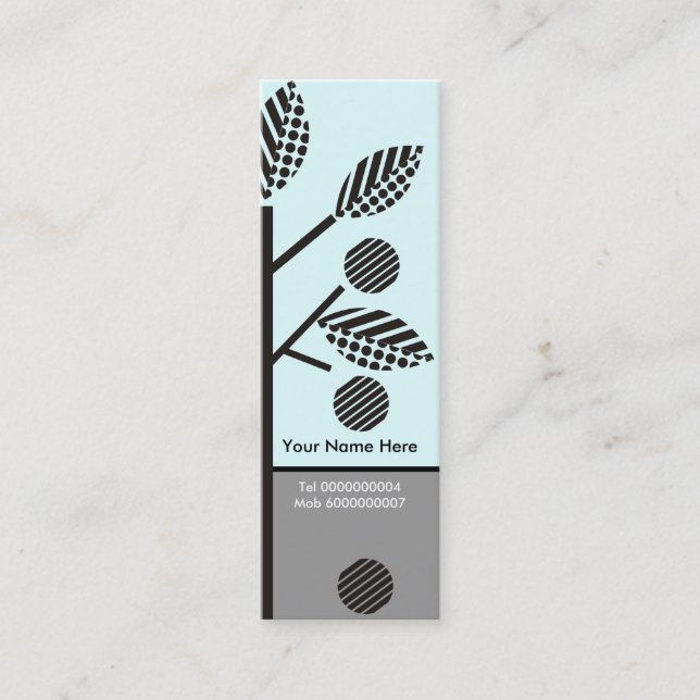 Trees And Their Fruit Business Cards-Skinny Mini Business Card (Front)