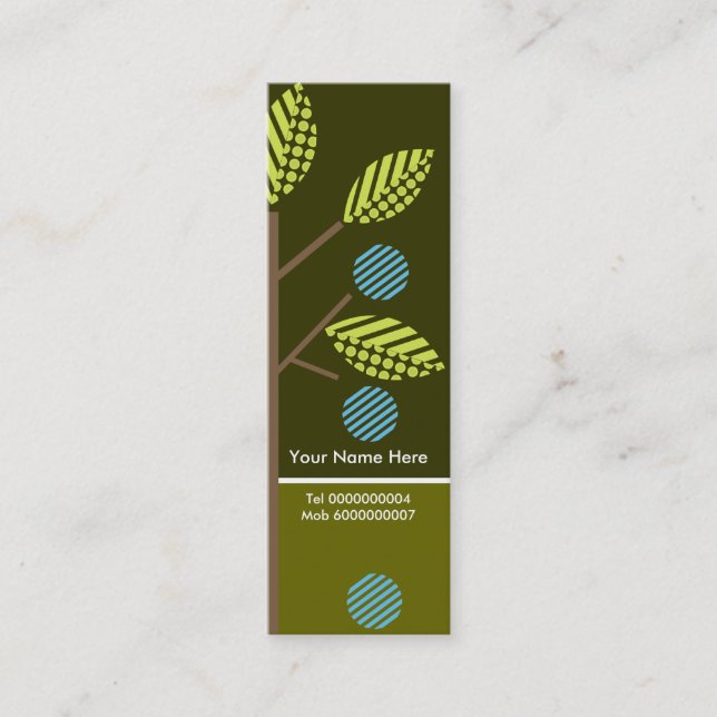Trees And Their Fruit Business Cards-Skinny Mini Business Card (Front)