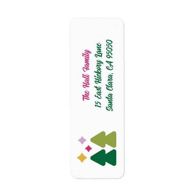 Trees and Twinkles Return Address Label (Front)