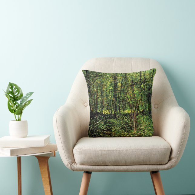 Trees and Undergrowth by Vincent van Gogh Cushion (Chair)