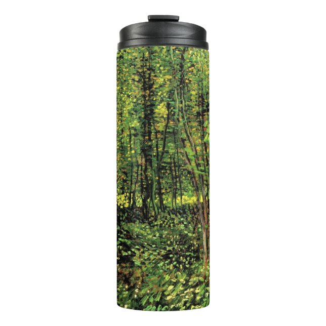 Trees and Undergrowth by Vincent van Gogh Thermal Tumbler (Front)